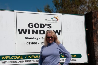 20090808062136 - Kathy at God's Window in Mpumalango, ZA